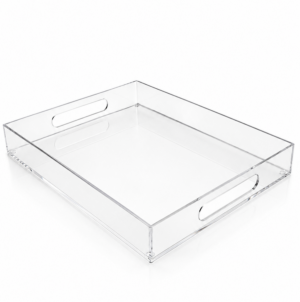 Bandeja Acrílica com Alças Laterais Premium | 40x30cm