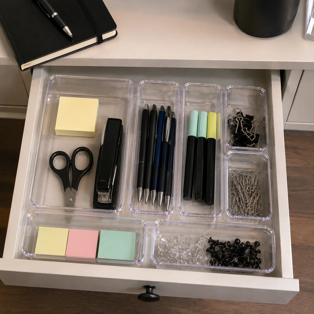 Kit 7 Organizadores Multiuso para Gavetas