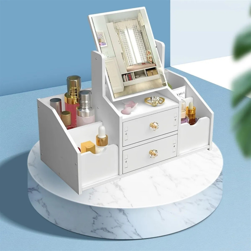Organizador de maquiagem com Espelho e Gavetas | Lyra Beauty