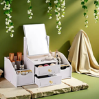 Organizador de maquiagem com Espelho e Gavetas | Lyra Beauty